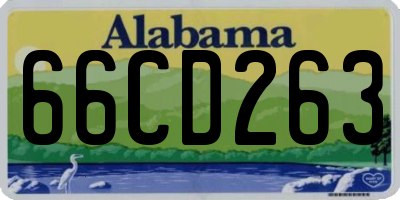 AL license plate 66CD263