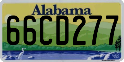 AL license plate 66CD277