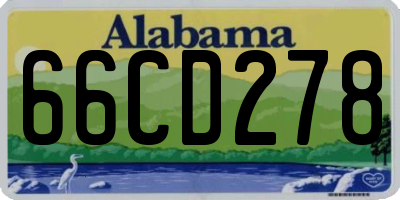 AL license plate 66CD278