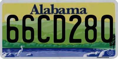AL license plate 66CD280