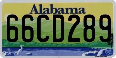 AL license plate 66CD289