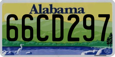 AL license plate 66CD297