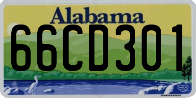 AL license plate 66CD301