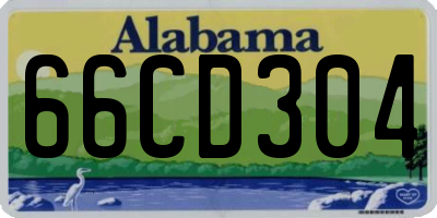 AL license plate 66CD304