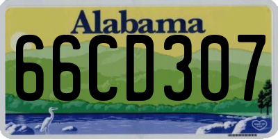 AL license plate 66CD307