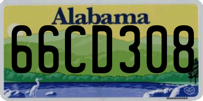 AL license plate 66CD308