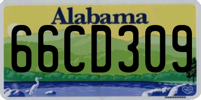 AL license plate 66CD309