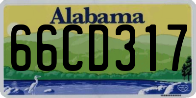 AL license plate 66CD317