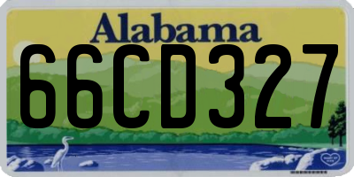 AL license plate 66CD327