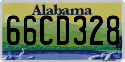 AL license plate 66CD328