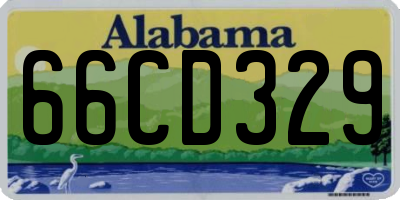 AL license plate 66CD329