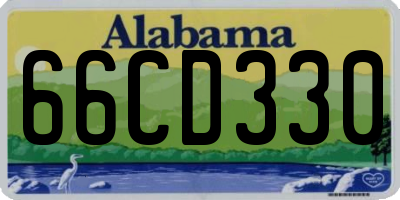 AL license plate 66CD330