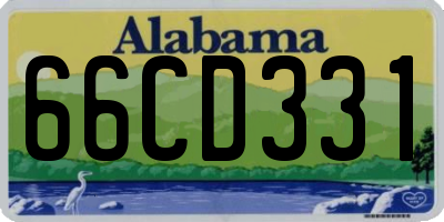 AL license plate 66CD331