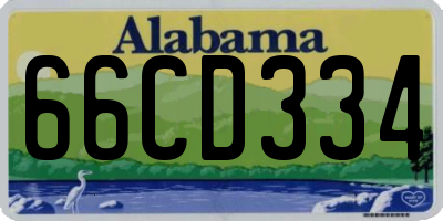 AL license plate 66CD334