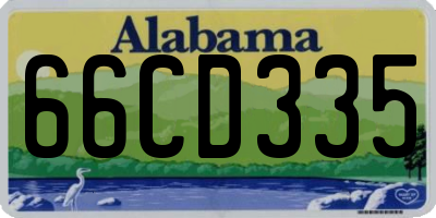 AL license plate 66CD335