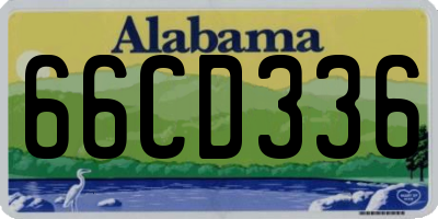 AL license plate 66CD336