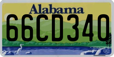 AL license plate 66CD340