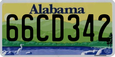 AL license plate 66CD342