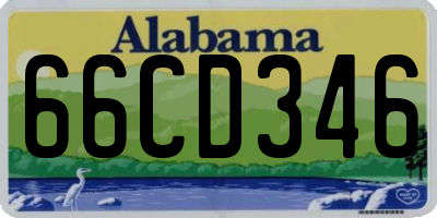 AL license plate 66CD346