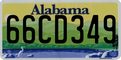 AL license plate 66CD349