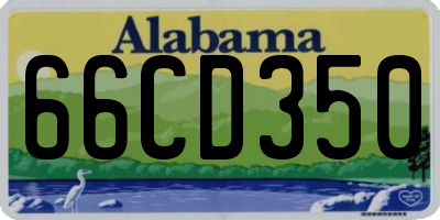 AL license plate 66CD350