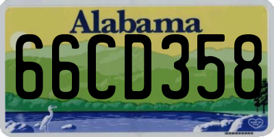 AL license plate 66CD358