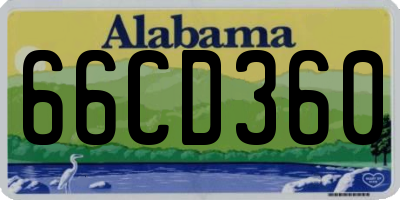 AL license plate 66CD360