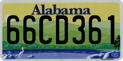 AL license plate 66CD361