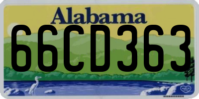 AL license plate 66CD363