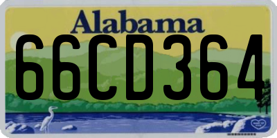 AL license plate 66CD364