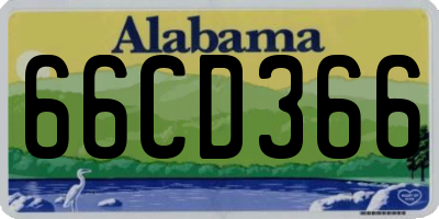 AL license plate 66CD366