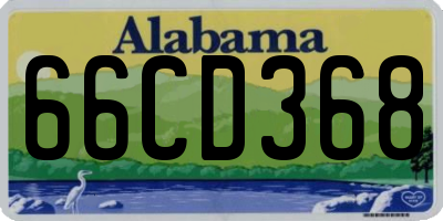 AL license plate 66CD368