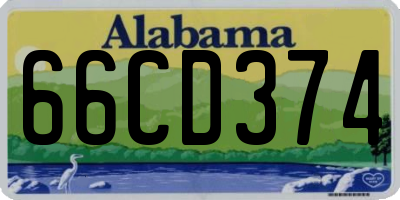 AL license plate 66CD374