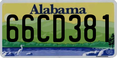 AL license plate 66CD381