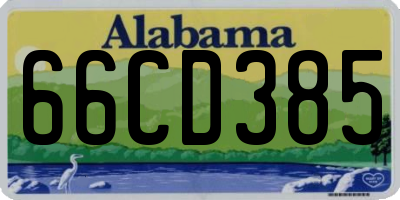 AL license plate 66CD385