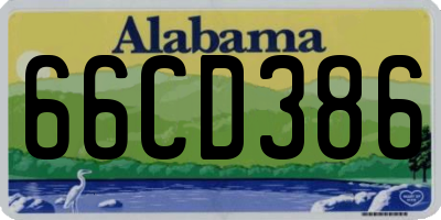 AL license plate 66CD386