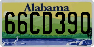 AL license plate 66CD390