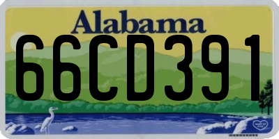AL license plate 66CD391