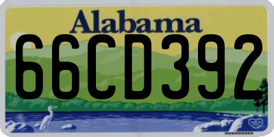 AL license plate 66CD392