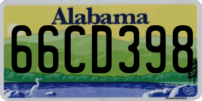 AL license plate 66CD398