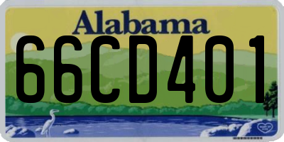 AL license plate 66CD401
