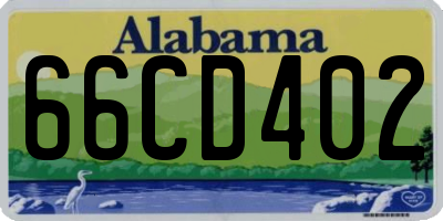 AL license plate 66CD402