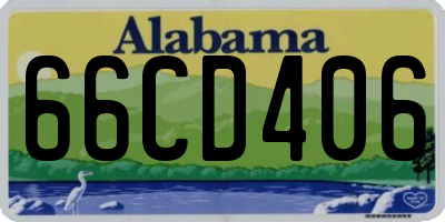 AL license plate 66CD406