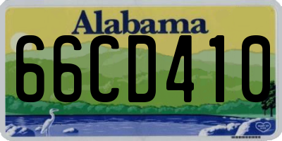 AL license plate 66CD410
