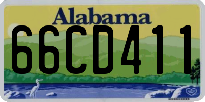 AL license plate 66CD411