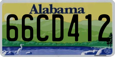 AL license plate 66CD412