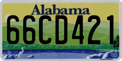 AL license plate 66CD421