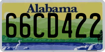 AL license plate 66CD422