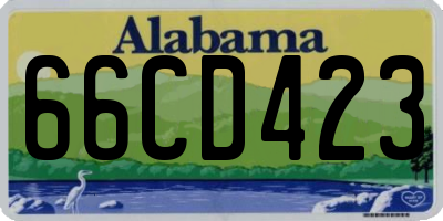 AL license plate 66CD423