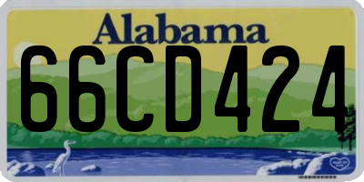 AL license plate 66CD424